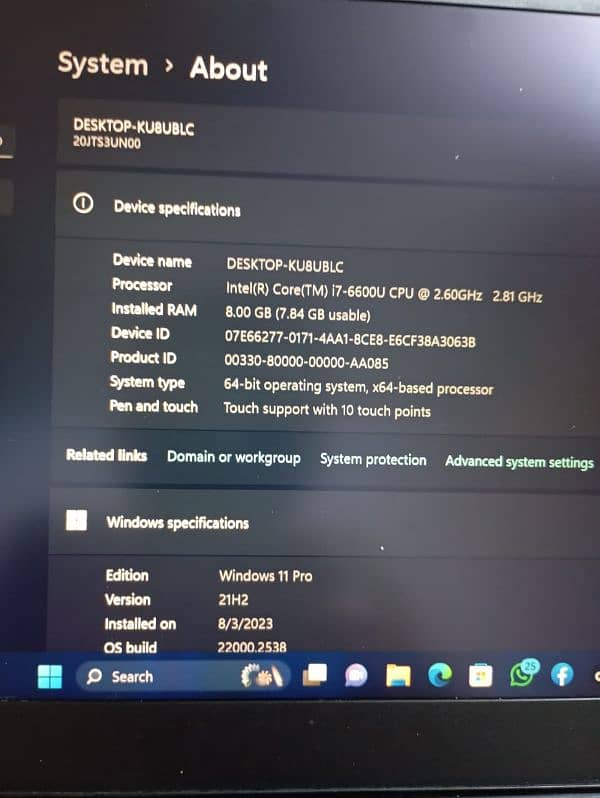 Lenovo thinkpad core i7 6th gen 7