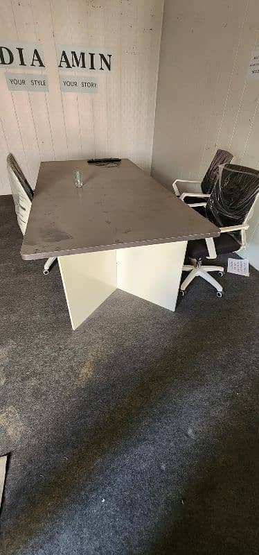 conference table and 4 pice chairs for sale new 1 2 time used only 0