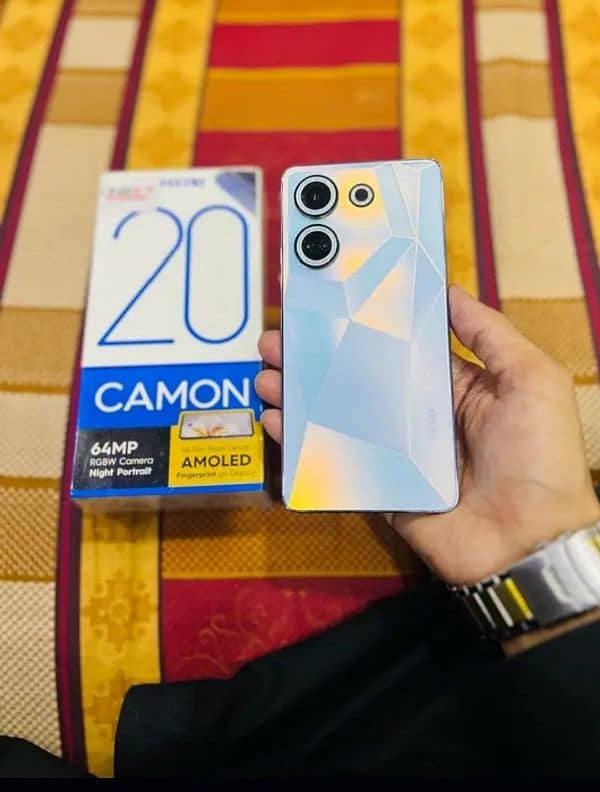 tecno camon 20 8+8 256GB Glacier colour full box 10/10 0