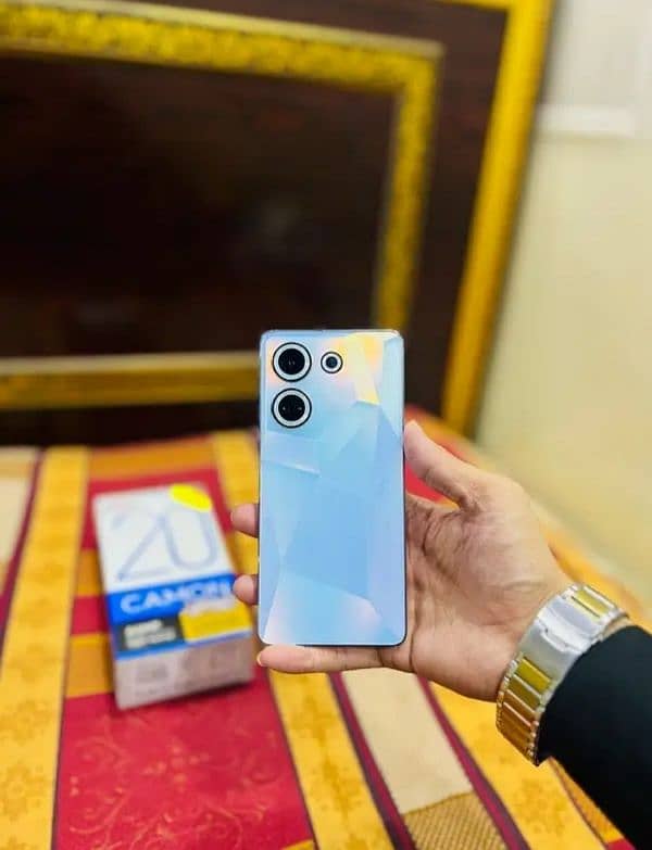 tecno camon 20 8+8 256GB Glacier colour full box 10/10 5