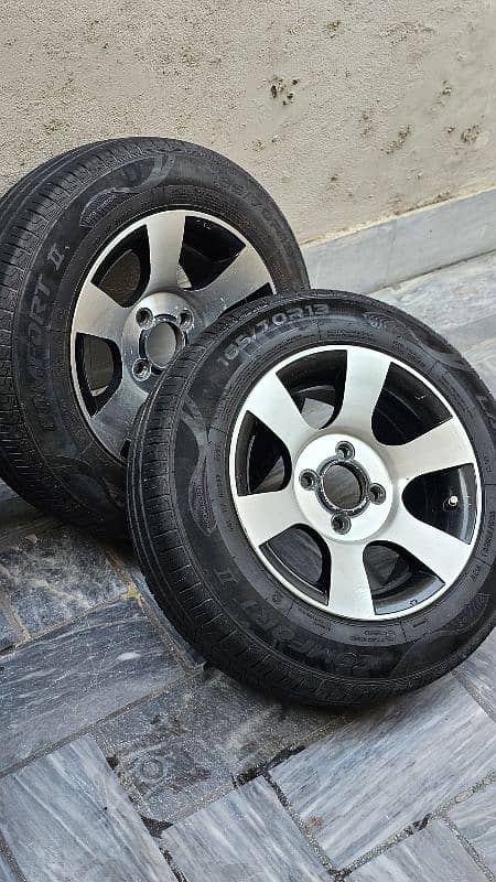 165/70/R13 Tyres with 13 inch Alloy Rims 1