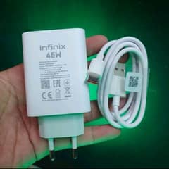 Infinix 45Watt original box plugged charger 03274123995