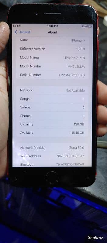 iPhone7plus 128GB PTA aproved red product eddition 5