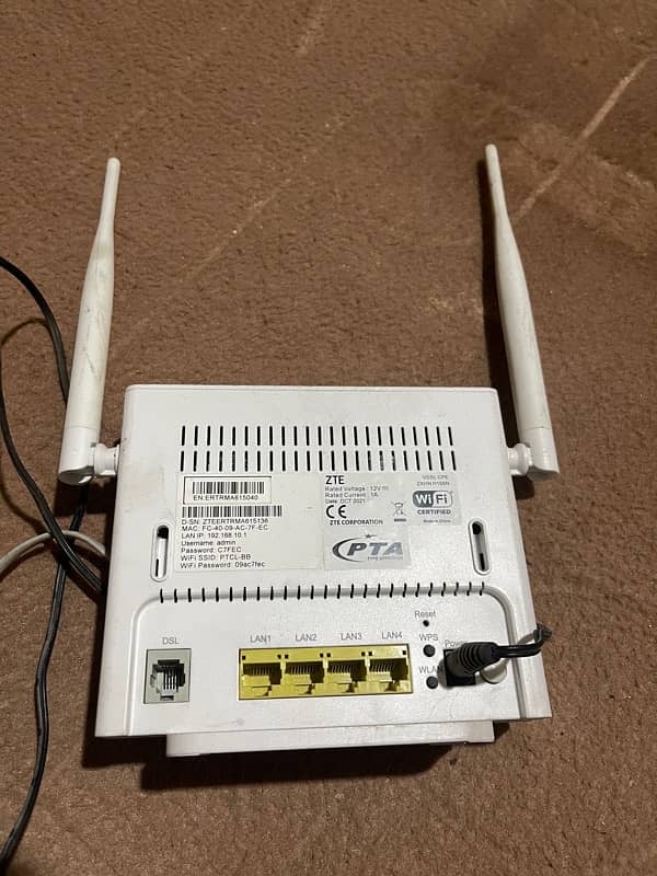 PTCL router for extension and access point 2