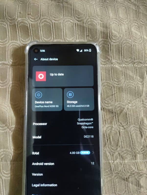 One plus Nord n200 5G 4/64 gb, PTA approved,5000 mAh battery 5