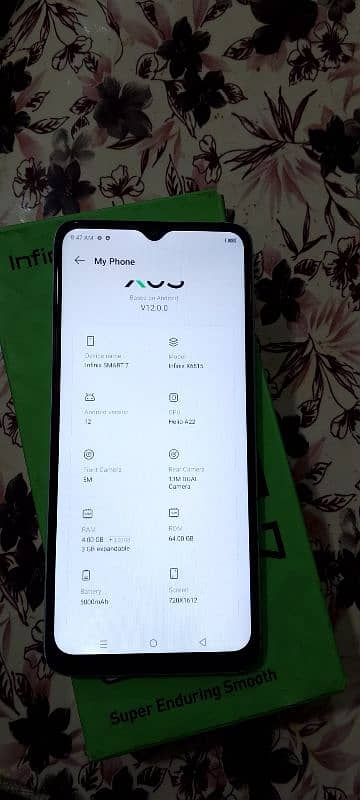 Infinix Smart 7 4+3Ram 64Rom 13