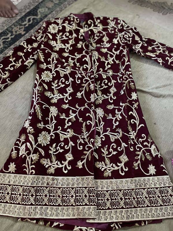 branded velvet sherwani 2