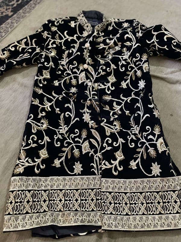 branded velvet sherwani 3