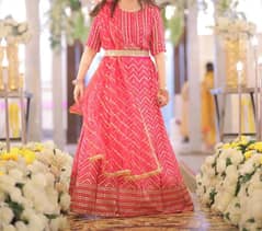 Pink Lehnga with Belt