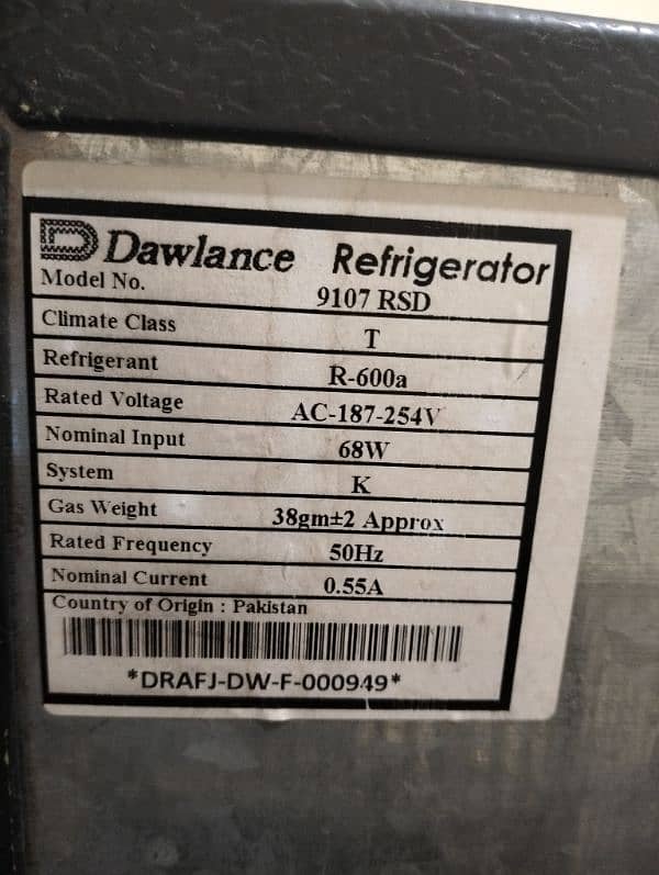 Dawlance fridge 0