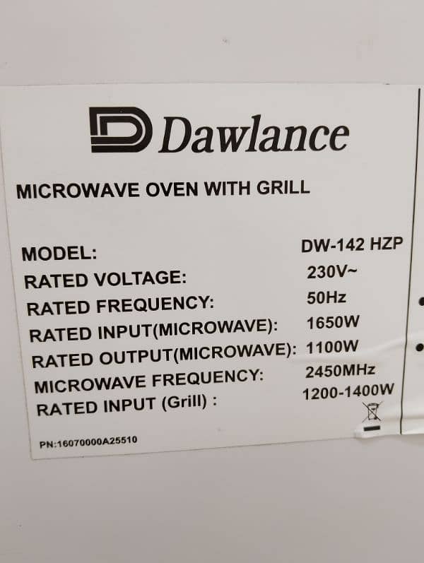 Dawlance Microwave Grill Oven 4