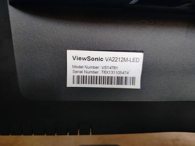 VIEW SONIC VA2212M-LED MODEL NO VS14761 GENIUN AMERICAN SEALD PCS 2