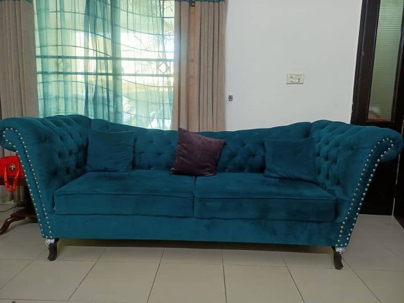 Green Color Sofa Set 1