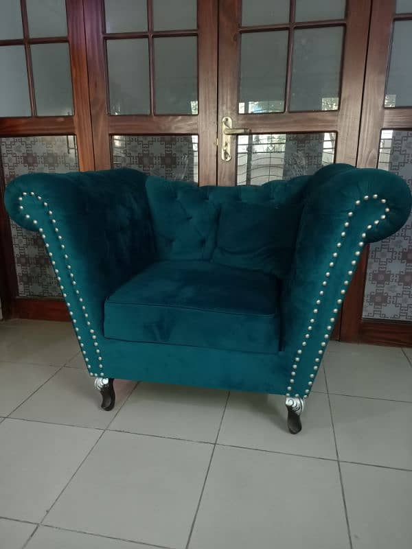 Green Color Sofa Set 2