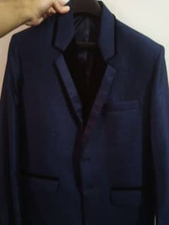 Dark Blue Party Wear Coat