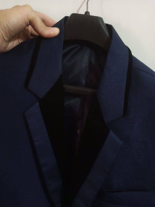 Dark Blue Party Wear Coat 1