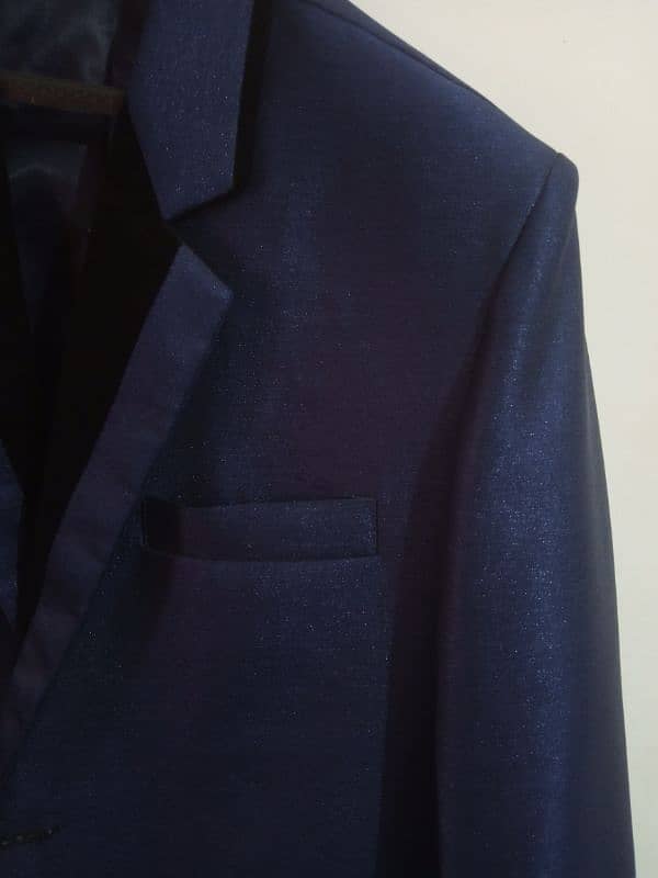 Dark Blue Party Wear Coat 2