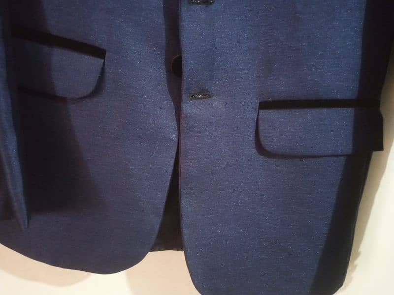 Dark Blue Party Wear Coat 3