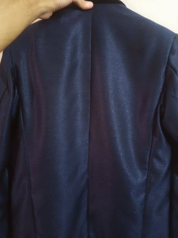 Dark Blue Party Wear Coat 4