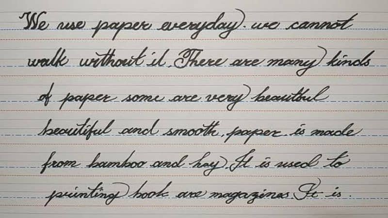 Handwriting assignment work 4