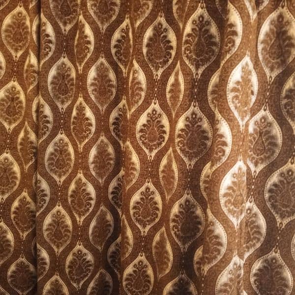 curtains. . . 4 curtains dark brown and golden colour 1