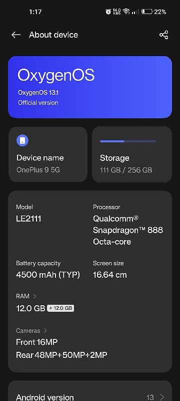 OnePlus 9 5G 12/256 3