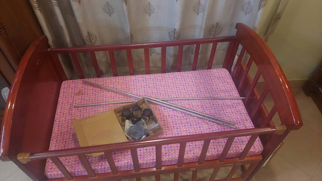 Baby Wooden Cot – Brown 5