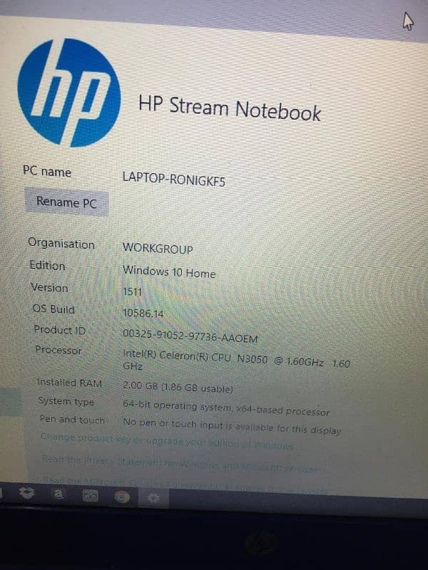 hp stream notebook 6