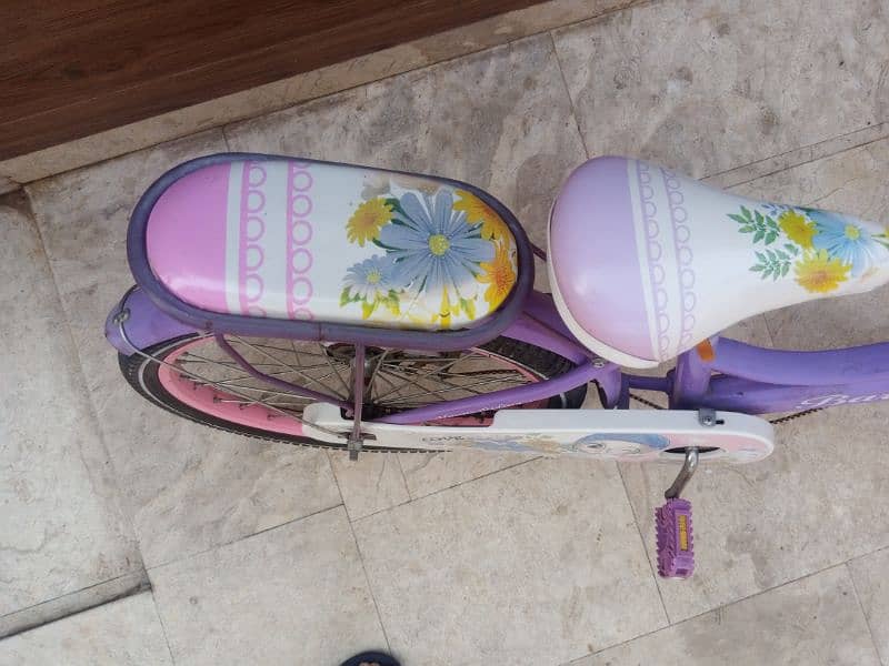 barbie bicycle 20 inches 6-8 ages with bucket and extra seat 2