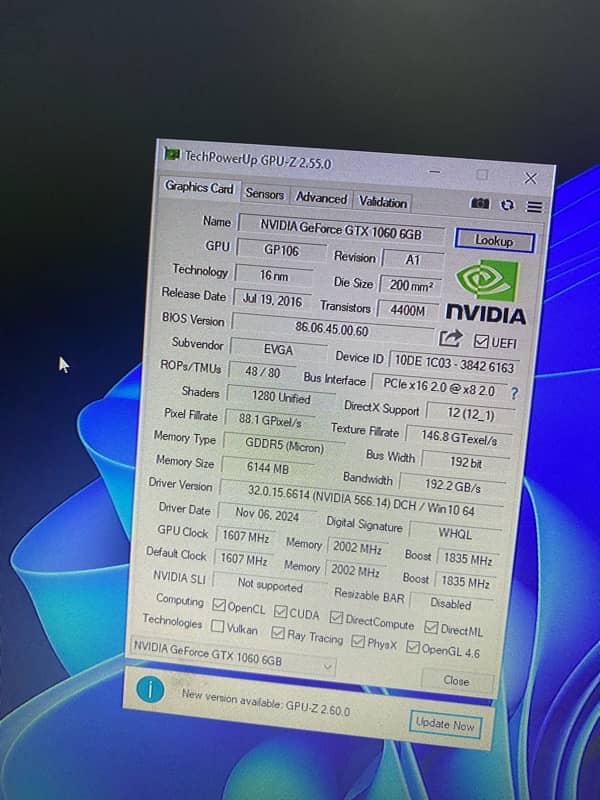 gaming pc with GTX 1060 6GB 6