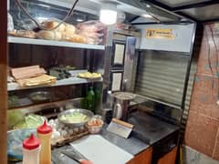 shawarma machine/counter with fryer