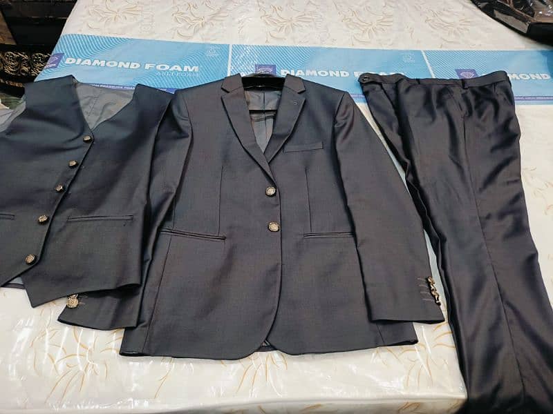 3 Piece Formal Pant Coat Malaysia Grey Color 0