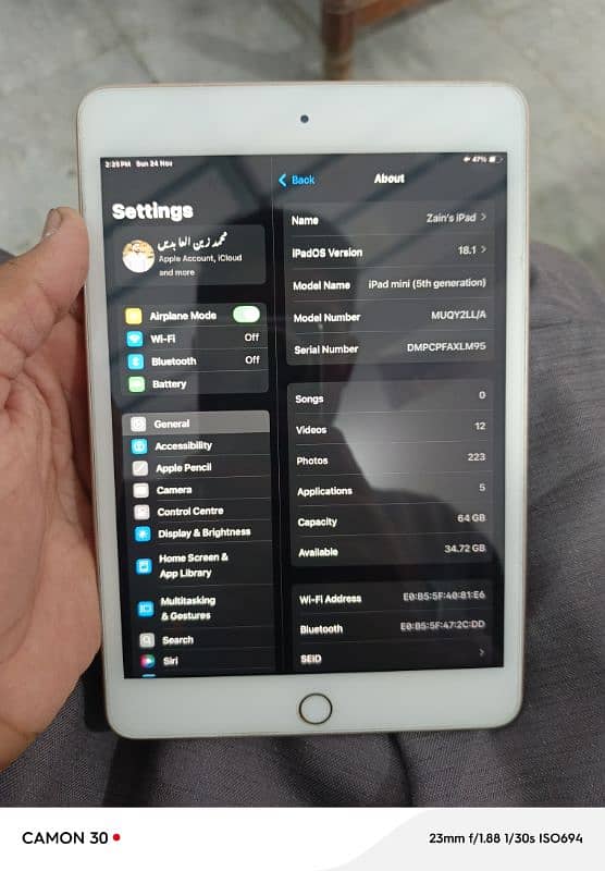 Ipad Mini 5 2019 Wifi 64GB 6