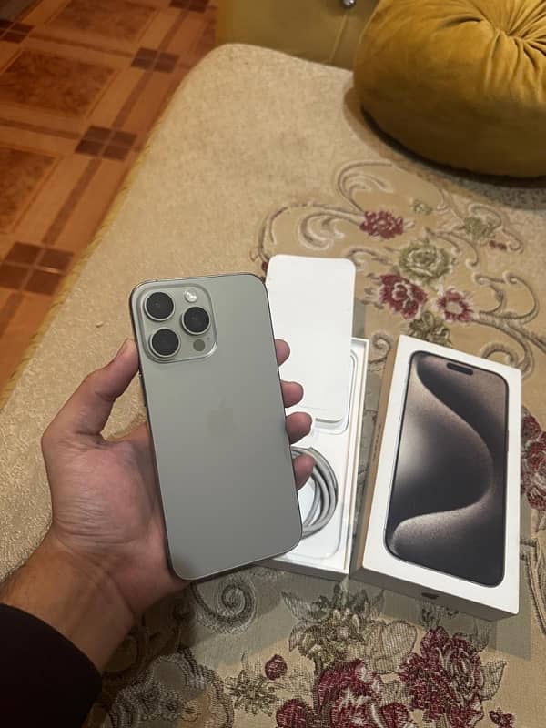 iPhone 15 pro max non pta Hk model natural titanium 256 gb 3