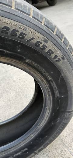 4 tyre  michllen fortuner 265/65 R 17  used for sale in good condition