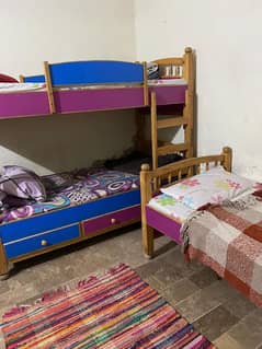 bunk bed and single bed for sale