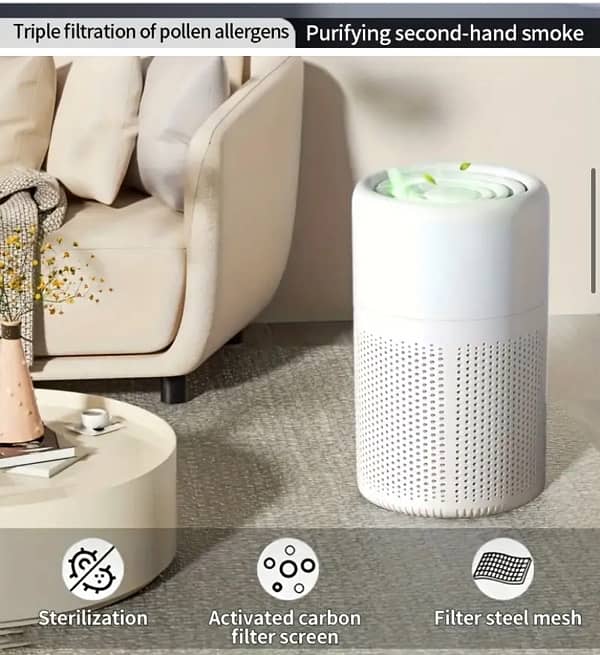 1pc HEPA Air Purifier For Home With Scented Sponge 5