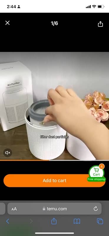 1pc HEPA Air Purifier For Home With Scented Sponge 9