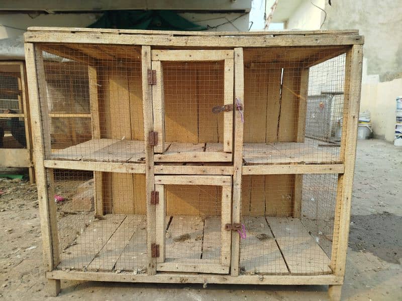 Real Wooden cage lakri ka pinjara mazboot 0