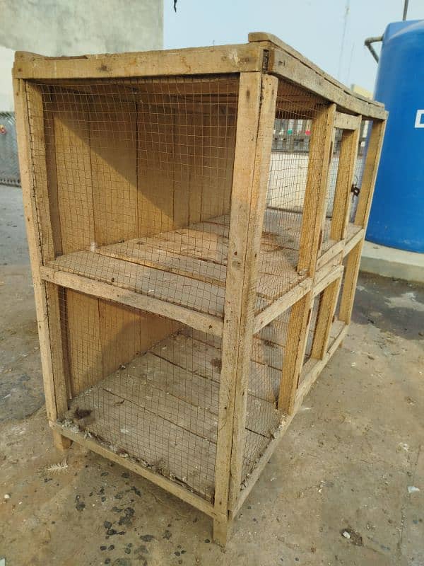 Real Wooden cage lakri ka pinjara mazboot 4