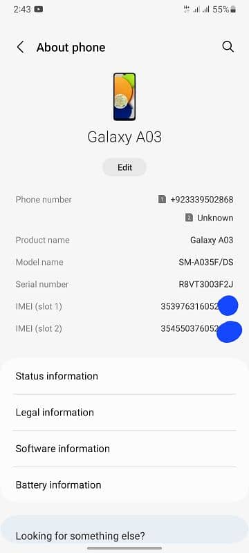 i m selling Samsung a03 4/64 3