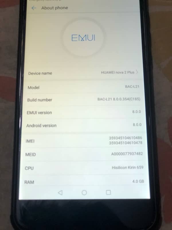 Huawei nova 2 plus Good condition PTA approved 3