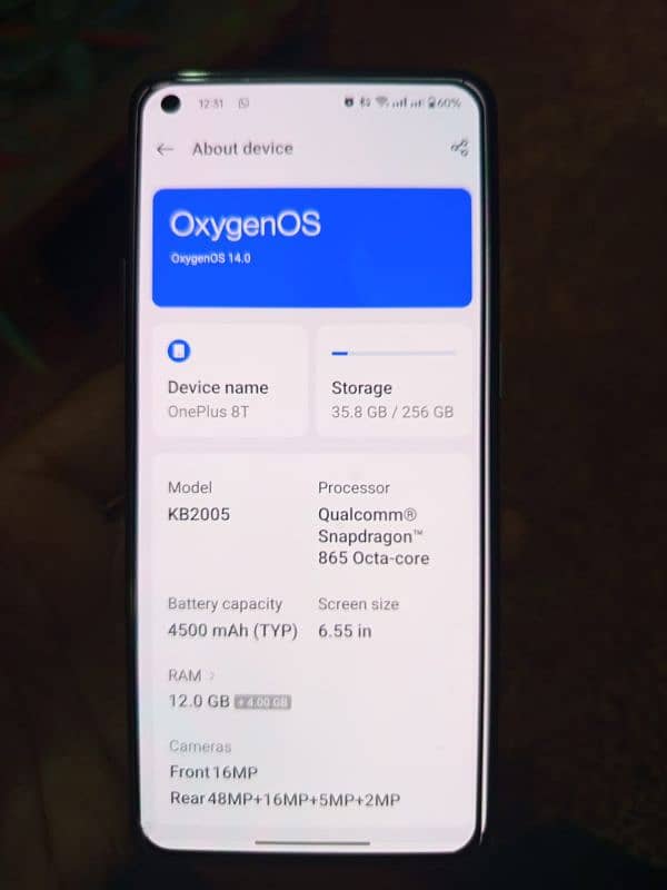 OnePlus 8t 12/256 0