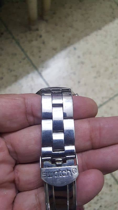 Swatch coronograph wrist watch Stainless Steel. 2