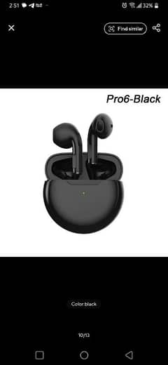 Original Pro 6 TWS Wireless Bluetooth Earphones Headphones