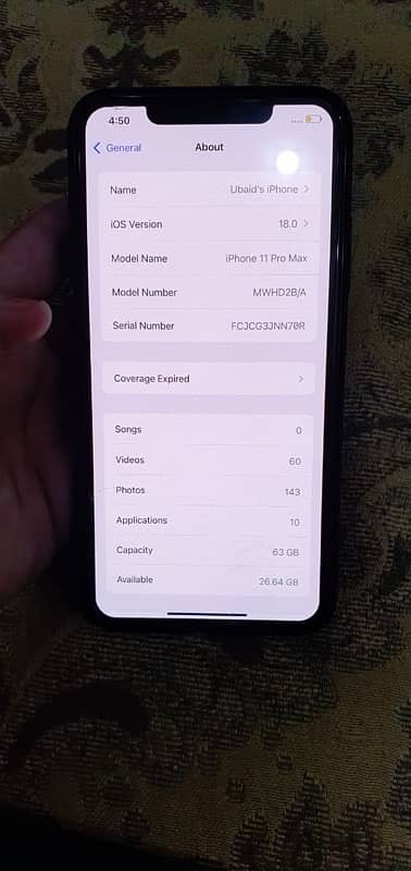 IPhone 11 Pro Max 64 gb non pta 8