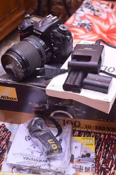 Nikon d7100 with 18 140mm two batteries