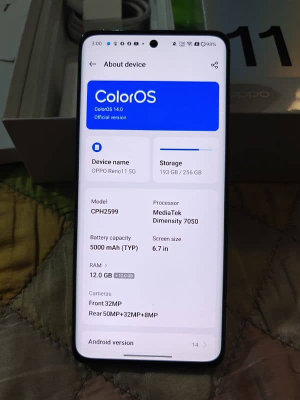 Oppo Reno 11 5G, (Pre-order stoke) 24-Months warranty. 1