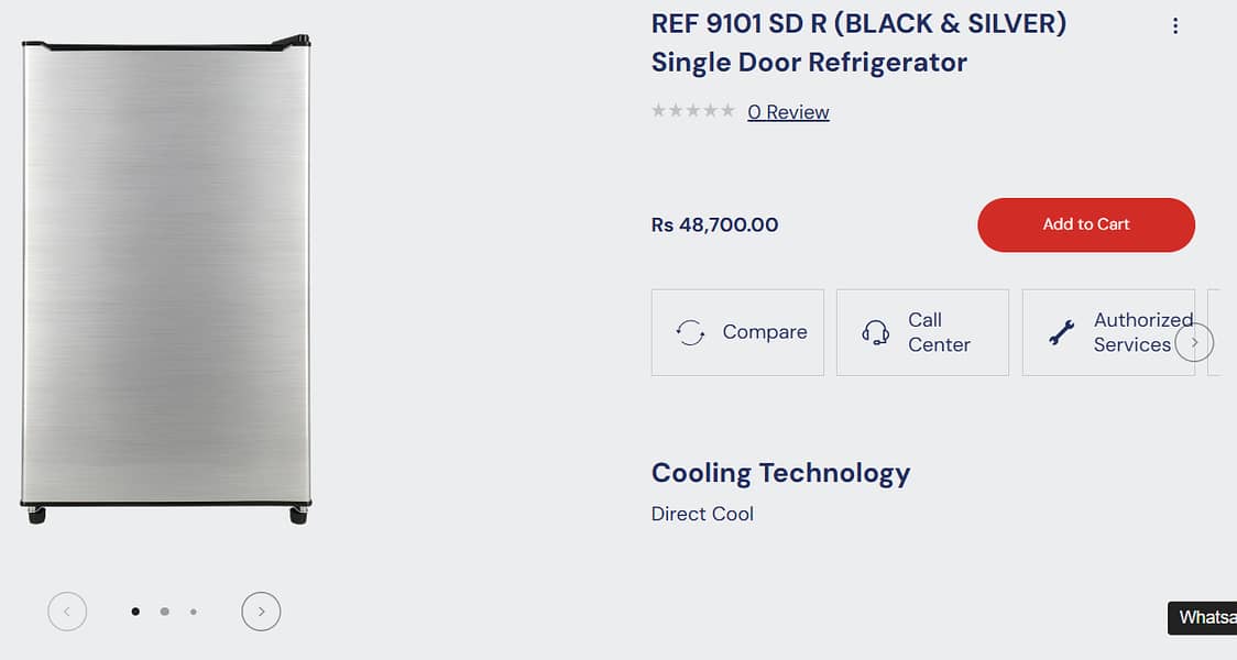 Dawlance REF 9101 SD R (BLACK & SILVER) Single Door Refrigerator 0