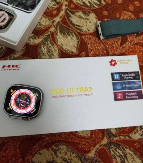 Hk9 ultra 2 smart watch latest processor installed with 2 straps 4